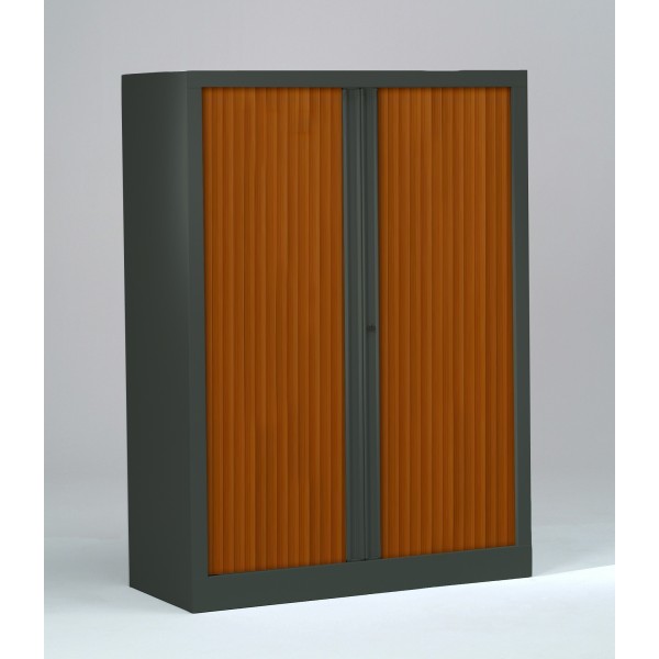 Armoire à rideaux 198x120x43 cm décor bois - Vinco