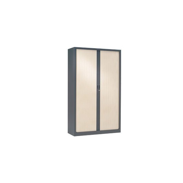 Armoire à rideaux 198x120x43 cm décor bois - Vinco