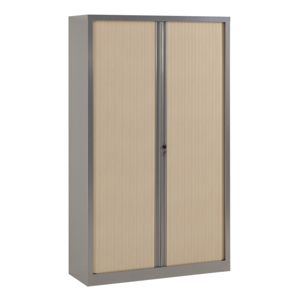 Armoire à rideaux 198x120x43 cm décor bois - Vinco