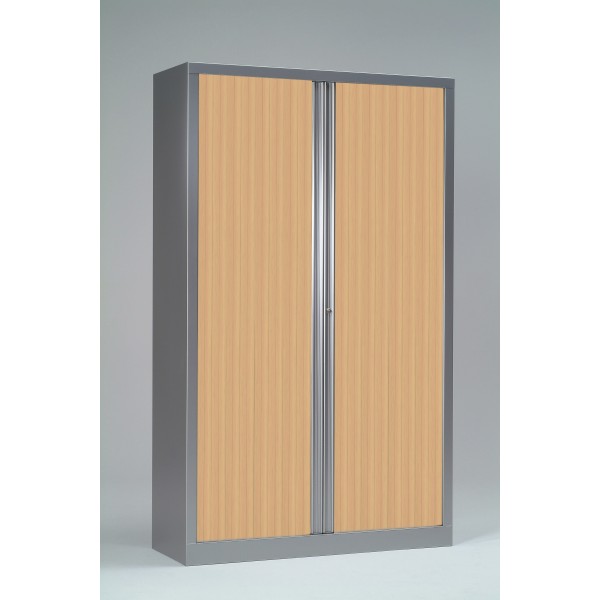 Armoire à rideaux 198x120x43 cm décor bois - Vinco