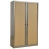 Armoire à rideaux 198x120x43 cm décor bois - Vinco