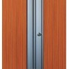 Armoire à rideaux 198x120x43 cm décor bois - Vinco