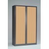 Armoire à rideaux 198x100x43 cm décor bois - Vinco