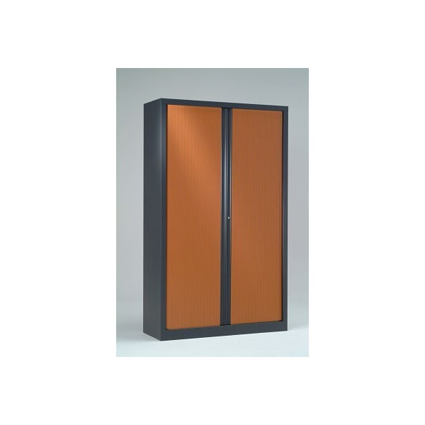 Armoire à rideaux 198x100x43 cm décor bois - Vinco