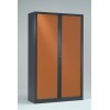 Armoire à rideaux 198x100x43 cm décor bois - Vinco