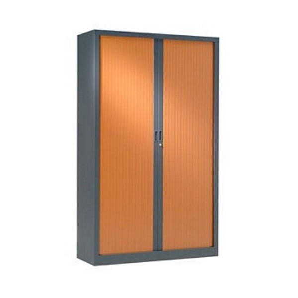 Armoire à rideaux 198x100x43 cm décor bois - Vinco