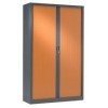 Armoire à rideaux 198x100x43 cm décor bois - Vinco