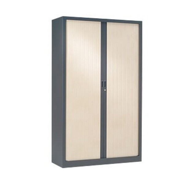 Armoire à rideaux 198x100x43 cm décor bois - Vinco