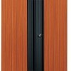 Armoire à rideaux 198x100x43 cm décor bois - Vinco