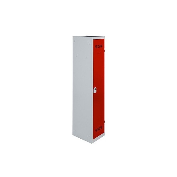 Vestiaire 1 case industrie propre gris perle / rouge - Vinco