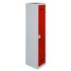 Vestiaire 1 case industrie propre gris perle / rouge - Vinco