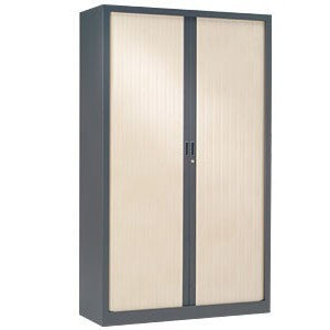 Armoire à rideaux 198x120x43 cm décor bois