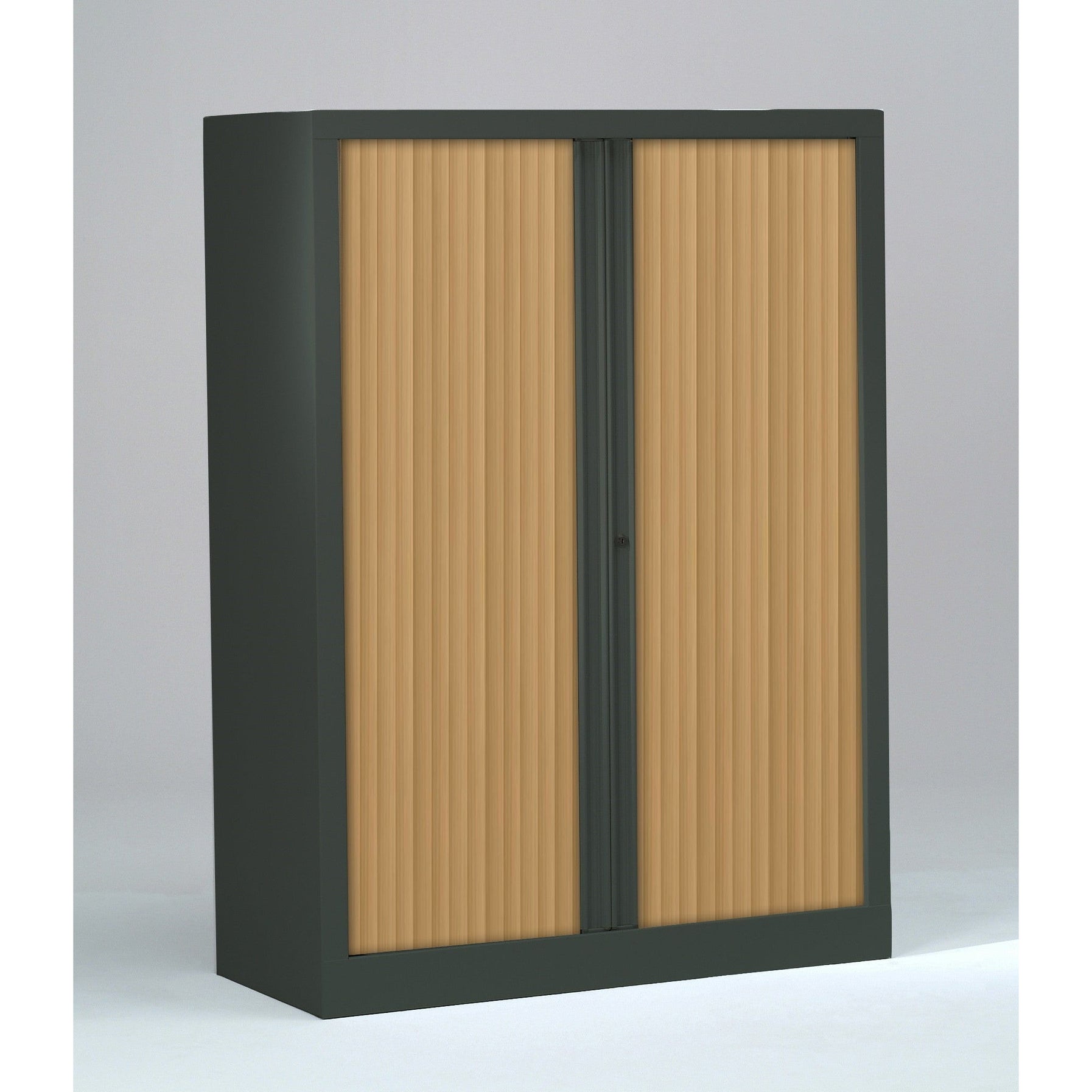 Armoire à rideaux 198x120x43 cm décor bois