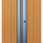 Armoire à rideaux 198x120x43 cm décor bois