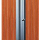 Armoire à rideaux 198x120x43 cm décor bois