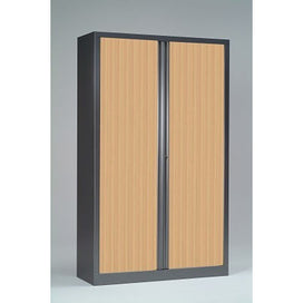 Armoire à rideaux 198x100x43 cm décor bois