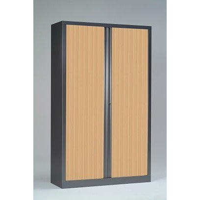 Armoire à rideaux 198x100x43 cm décor bois