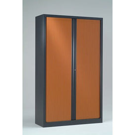 Armoire à rideaux 198x100x43 cm décor bois