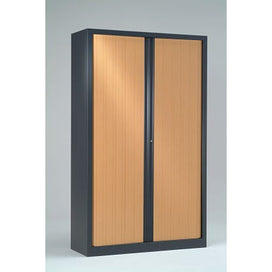 Armoire à rideaux 198x100x43 cm décor bois