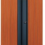 Armoire à rideaux 198x100x43 cm décor bois