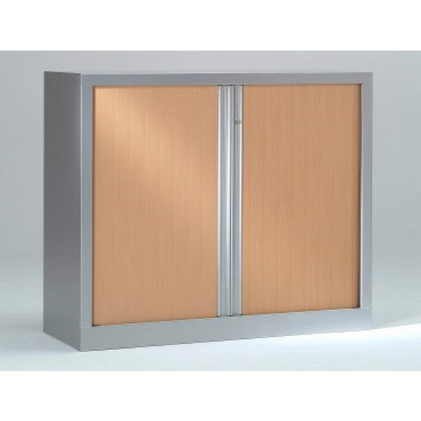 Armoire à rideaux 100x100x43 cm décor bois